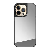 CASETiFY Mirror iPhone 13 Pro Case [5ft Drop Protection/Compatible with Magsafe] - Silver on Black