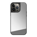 CASETiFY Mirror iPhone 13 Pro Case [5ft Drop Protection/Compatible with Magsafe] - Silver on Black