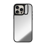 CASETiFY Mirror Ring Stand iPhone 16 Pro Max Case [Kickstand / 4.9 ft. 1X Military Grade Drop Protection/Compatible with Magsafe] - Silver on Black