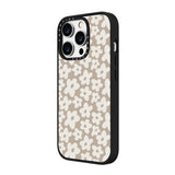 CASETiFY Impact Case for iPhone 15 Pro Max [4X Military Grade Drop Tested / 8.2ft Drop Protection/Compatible with Magsafe] - Flower Prints - Natural Flower - Matte Black