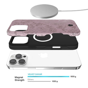 VELVET CAVIAR for iPhone 16 Pro Max Case Flowers Floral - Compatible with MagSafe [10ft Drop Tested] - Purple, Rose Gold