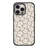 CASETiFY Impact Case for iPhone 15 Pro Max [4X Military Grade Drop Tested / 8.2ft Drop Protection/Compatible with Magsafe] - Flower Prints - Natural Flower - Matte Black