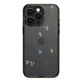 CASETiFY Impact Case for iPhone 15 Pro Max [4X Military Grade Drop Tested / 8.2ft Drop Protection] - Flower Prints - Small Blue Flowers - Clear Black