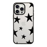 CASETiFY Compact Case for iPhone 15 Pro Max [2X Military Grade Drop Tested / 4ft Drop Protection] - Stars Black - Clear Black