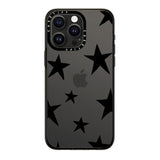 CASETiFY Compact Case for iPhone 15 Pro Max [2X Military Grade Drop Tested / 4ft Drop Protection] - Stars Black - Clear Black