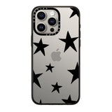 CASETiFY Compact Case for iPhone 15 Pro Max [2X Military Grade Drop Tested / 4ft Drop Protection] - Stars Black - Clear Black