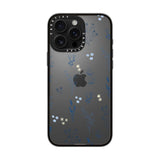 CASETiFY Compact Case for iPhone 16 Pro Max [Lightweight / 4 ft. 2X Military Grade Drop Protection/Slim] - Small Blue Flowers - Clear Black