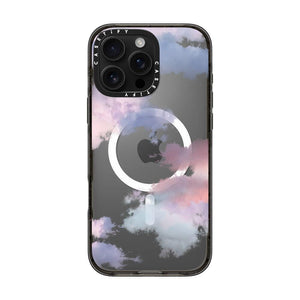 CASETiFY Impact Case for iPhone 16 Pro Max [Slim / 8.2 ft. 4X Military Grade Drop Protection/Compatible with Magsafe] - Clouds - Clear Black