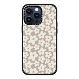 CASETiFY Impact Case for iPhone 15 Pro Max [4X Military Grade Drop Tested / 8.2ft Drop Protection/Compatible with Magsafe] - Flower Prints - Natural Flower - Matte Black