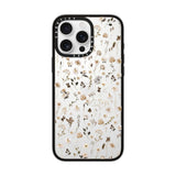 CASETiFY Compact Case for iPhone 16 Pro Max [Lightweight / 4 ft. 2X Military Grade Drop Protection/Slim] - Wildflower Friday - Clear Black