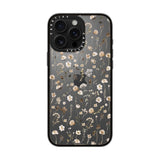 CASETiFY Compact Case for iPhone 16 Pro Max [Lightweight / 4 ft. 2X Military Grade Drop Protection/Slim] - Wildflower Friday - Clear Black