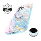 VELVET CAVIAR for iPhone 16 Pro Max Case Marble - Cute Protective Cover for Women - Compatible with MagSafe [10ft Drop Tested] - Holographic, Blue, Pink