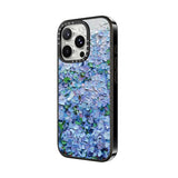 CASETiFY Compact Case for iPhone 16 Pro Max [Lightweight / 4 ft. 2X Military Grade Drop Protection/Slim] - Nantucket Blue Hydrangeas - Clear Black