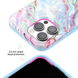 VELVET CAVIAR for iPhone 16 Pro Max Case Marble - Cute Protective Cover for Women - Compatible with MagSafe [10ft Drop Tested] - Holographic, Blue, Pink