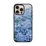 CASETiFY Compact Case for iPhone 16 Pro Max [Lightweight / 4 ft. 2X Military Grade Drop Protection/Slim] - Nantucket Blue Hydrangeas - Clear Black