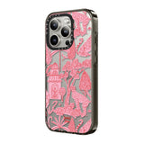 CASETiFY Compact Case for iPhone 15 Pro Max [2X Military Grade Drop Tested / 4ft Drop Protection] - Cheetah Paradise Pink - Clear Black