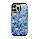 CASETiFY Compact Case for iPhone 16 Pro Max [Lightweight / 4 ft. 2X Military Grade Drop Protection/Slim] - Nantucket Blue Hydrangeas - Clear Black