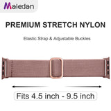 Maledan 10 Pack Stretchy Nylon Solo Loop Bands Compatible with Apple Watch Band 38mm 40mm 41mm 42mm Women Men,Adjustable Sport Elastic Wristband Strap for iWatch Ultra 2 Series SE 10 9 8 7 6 5 4 3 2 1