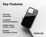 NOMAD Phone 15 Pro Sport Case Black - iPhone 15 Pro Case Magsafe Charging Compatible, Phone Case for iPhone 15 Pro