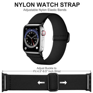 Adorve Stretchy Solo Loop Compatible with Apple Watch Ultra Band 49mm 46mm 45mm 44mm 42mm 38mm 40mm 41mm Men Women, Soft Nylon Elastic Braided Strap for iWatch Ultra 2, Series 10/9/8/7/6/5/4/3/2/1 SE