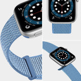 Sport Loop Band Compatible with Apple Watch Band 38mm 40mm 42mm 44mm iWatch Series 6 5 SE 4 3 2 1 Strap, Nylon Velcro Women Men Stretchy Elastic Braided Adjustable Wristband, 38mm 40mm Cape Cod Blue