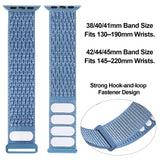 Sport Loop Band Compatible with Apple Watch Band 38mm 40mm 42mm 44mm iWatch Series 6 5 SE 4 3 2 1 Strap, Nylon Velcro Women Men Stretchy Elastic Braided Adjustable Wristband, 38mm 40mm Cape Cod Blue