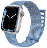 Sport Loop Band Compatible with Apple Watch Band 38mm 40mm 42mm 44mm iWatch Series 6 5 SE 4 3 2 1 Strap, Nylon Velcro Women Men Stretchy Elastic Braided Adjustable Wristband, 38mm 40mm Cape Cod Blue